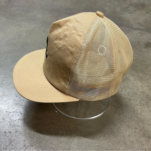 Vintage Asgrow Seed Farming Snapback Mesh Trucker Hat Tan K Brand Made In USA - Picture 4 of 6